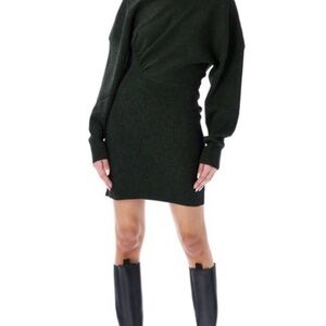 Chic Dark Green Sweater Dress